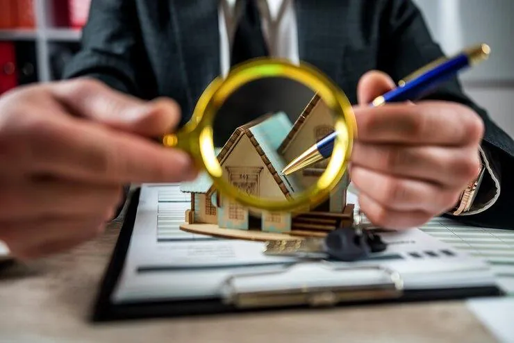 Inspecting a property model with a magnifying glass